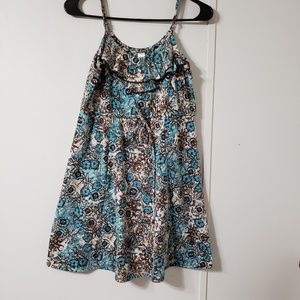 Drawstring ruffled tank top